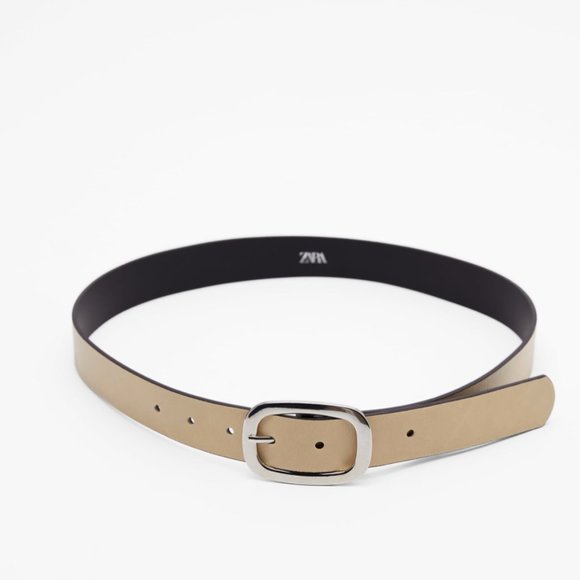 Zara Accessories Zara Leather Belt With Metal Buckel Poshmark